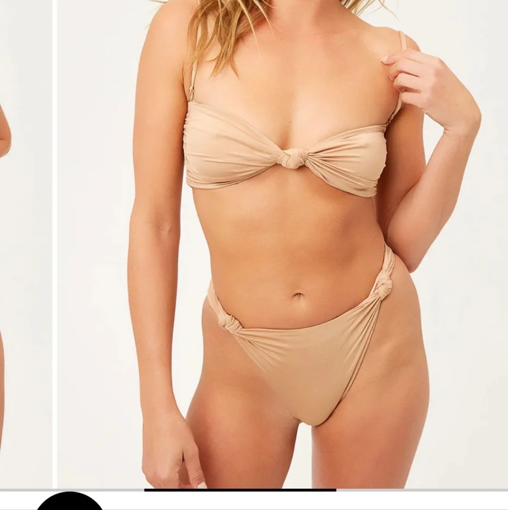 Frankie's Bikinis Classic Tan Bikini  Carrie Bandue Top And Monica Cheeky Bottom